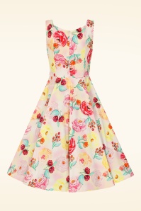 Hearts & Roses - Laylah bloemen swing jurk in zacht roze 3