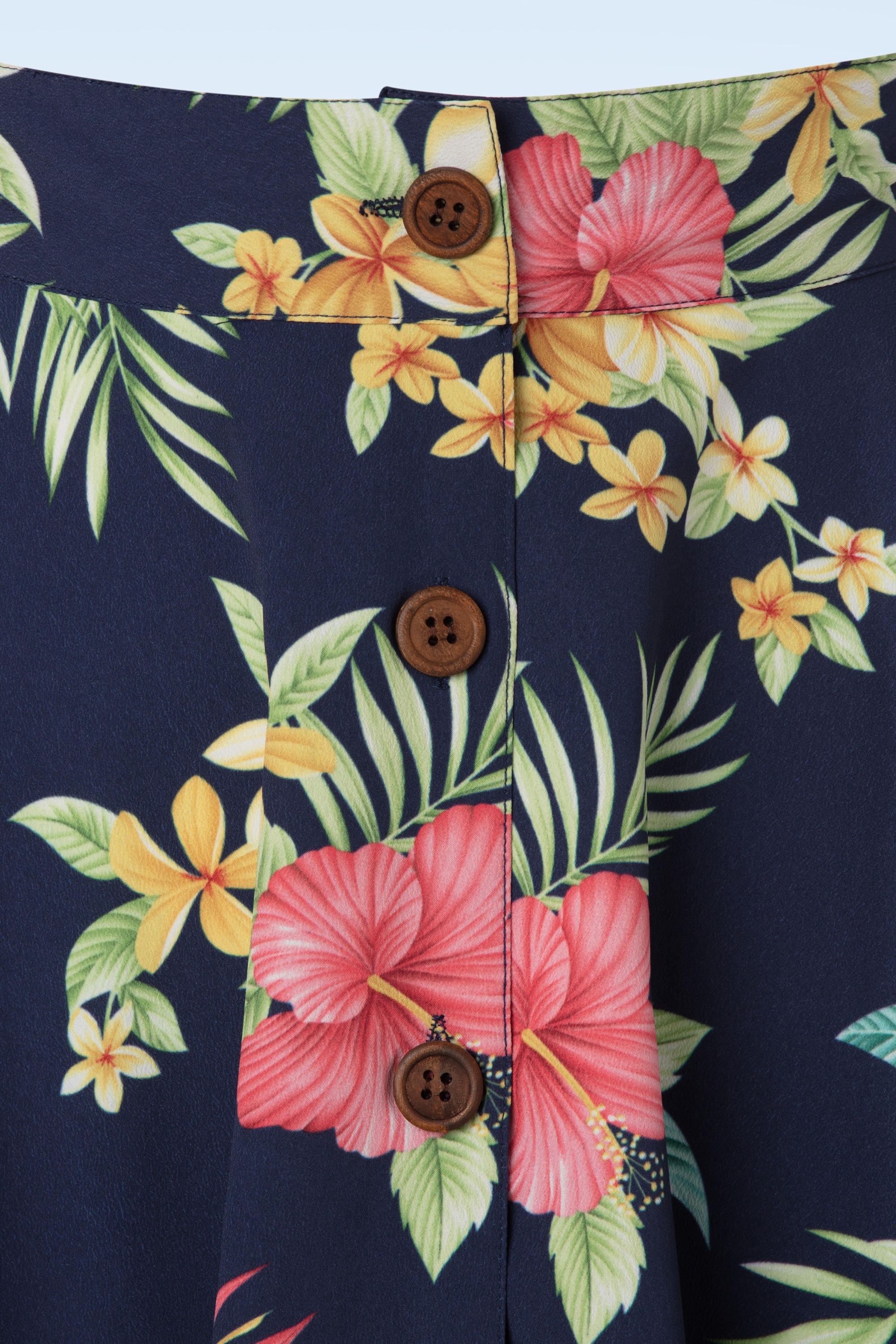 Rock N Romance - Beverly Button Swing Skirt Années 50 en Bleu Marine Honolulu 3
