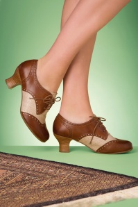 Miz Mooz - 40s Tully Leather Shoe Booties in Brandy and Cream 2