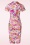 Hearts & Roses - Kelly bloemen pencil jurk in roze 2