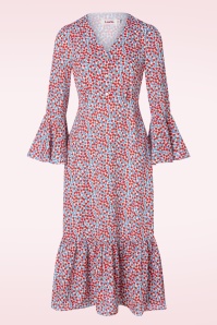 Louche - Bathilde Strawberry Fields midi jurk in multi 2