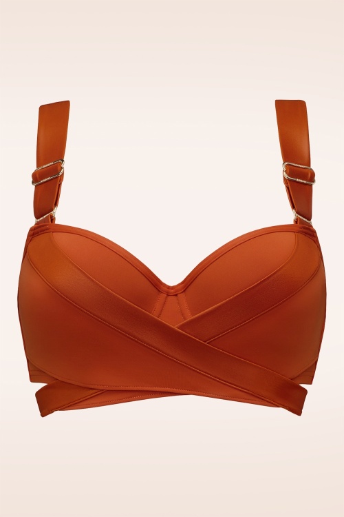Marlies Dekkers - Cache Coeur Push Up bikini top in roest oranje 2