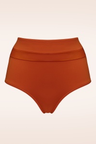 Marlies Dekkers - Bas de bikini taille haute Cache Coeur en orange brûlé 2