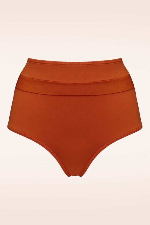 Marlies Dekkers - Bas de bikini taille haute Cache Coeur en orange brûlé 2