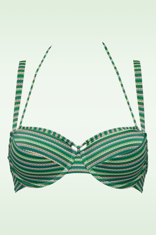 Marlies Dekkers - Holi Vintage balconette bikini top in botanisch groen 2