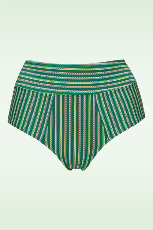 Marlies Dekkers - Holi Vintage High Waist bikini broekje in botanisch groen