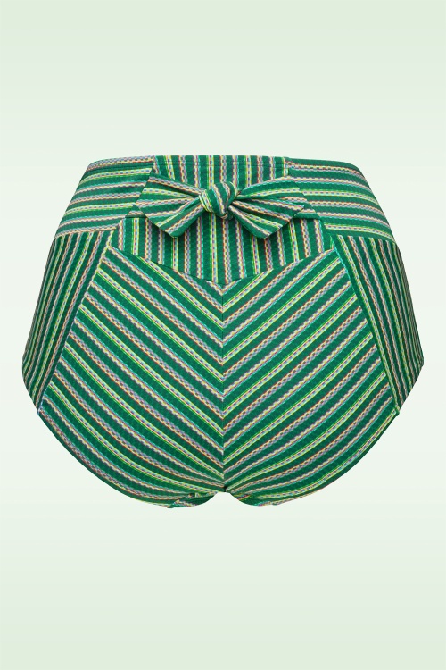 Marlies Dekkers - Slip de bikini taille haute Holi Vintage en vert jardin botanique 4
