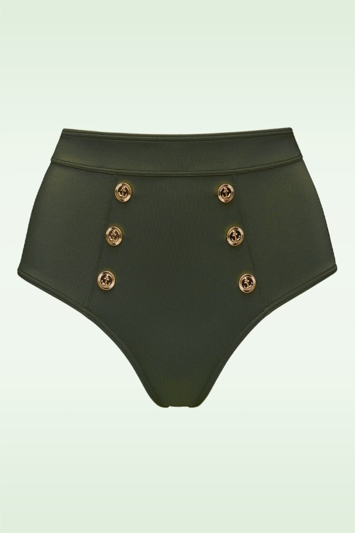 Marlies Dekkers - Royal Navy High Waist bikini broekje in zeewier groen