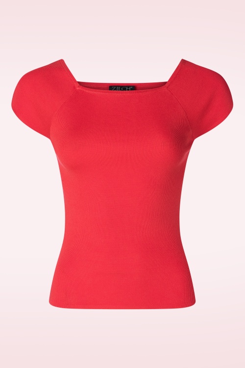 Zilch - Kaylie Top in Blossom Red