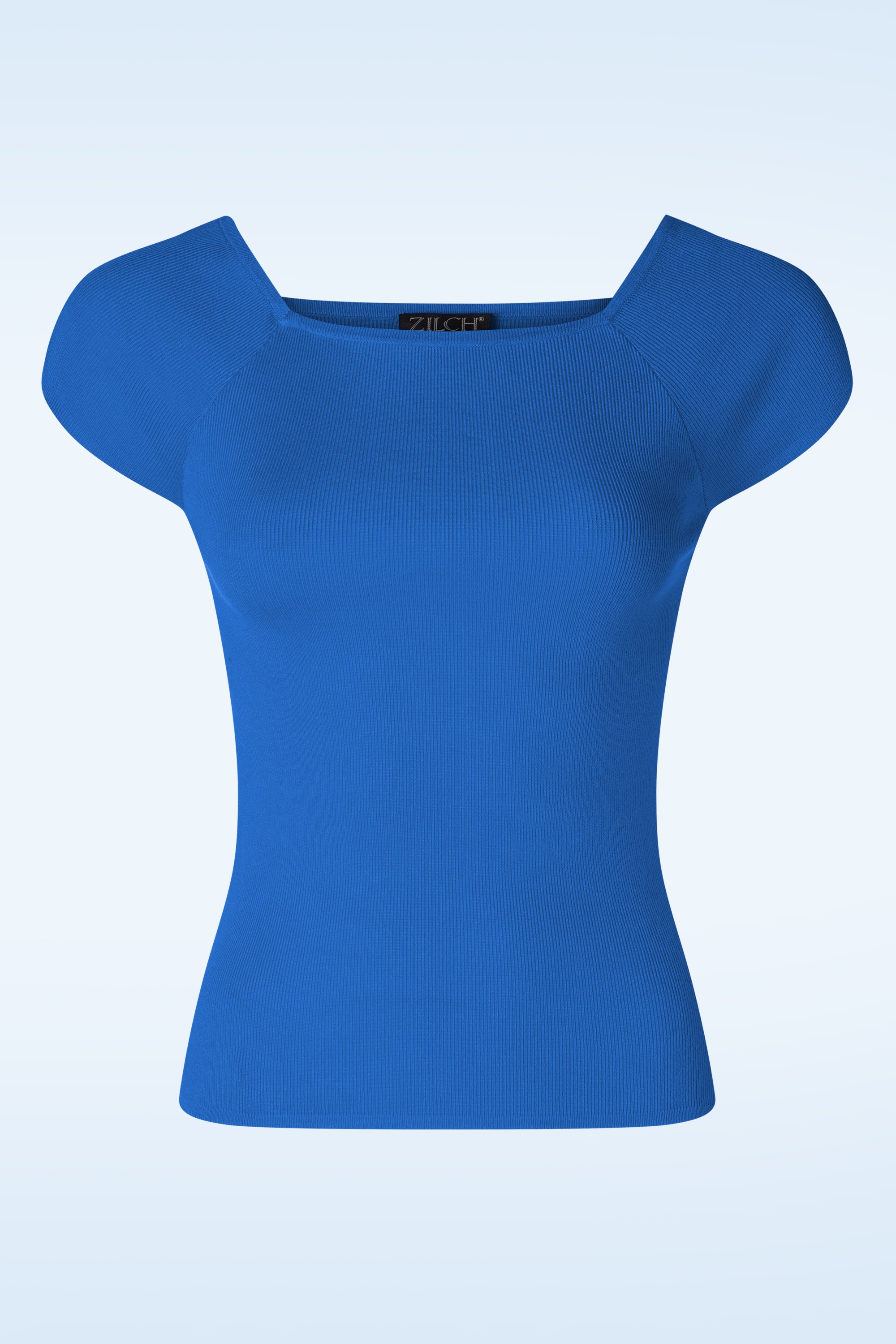 Zilch Kaylie top in disco blauw | Shop bij Topvintage