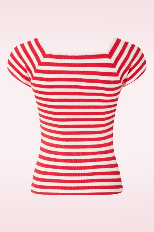 Zilch - Audrey Stripe Top in Blossom 2
