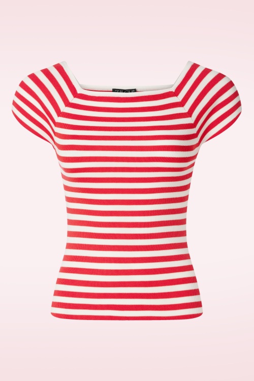 Zilch - Audrey Stripe Top in Blossom