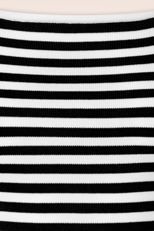 Zilch - Audrey Stripe Top in Black 3