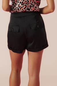 Minueto - Kyra Satin Look Shorts in Black 3