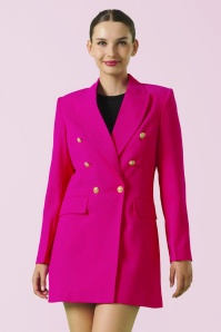 Minueto - Paula Blazer Dress in Fluorescent Pink