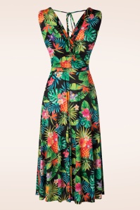 Vintage Chic for Topvintage - Jane Tropical swing jurk in multi 2