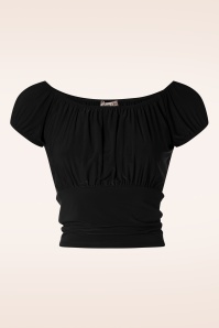 Vintage Chic for Topvintage - Belinda off-shoulder top in zwart