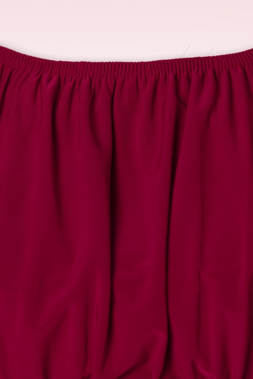 Vintage Chic for Topvintage - Haut à épaules dénudées Belinda en rouge 3