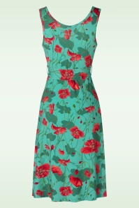 LaLamour - Milly Poppy jurk in groen 2