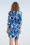 Smashed Lemon - Amira Flower jurk in blauw en wit  3