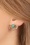 Very Cherry - Flower Fan Earrings in Gold and Green Onyx