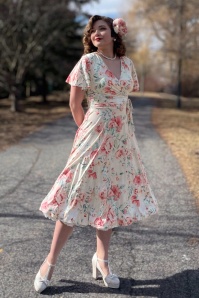 Vintage Chic for Topvintage - Mindy Maxi Dress Années 50 en Rose Vif