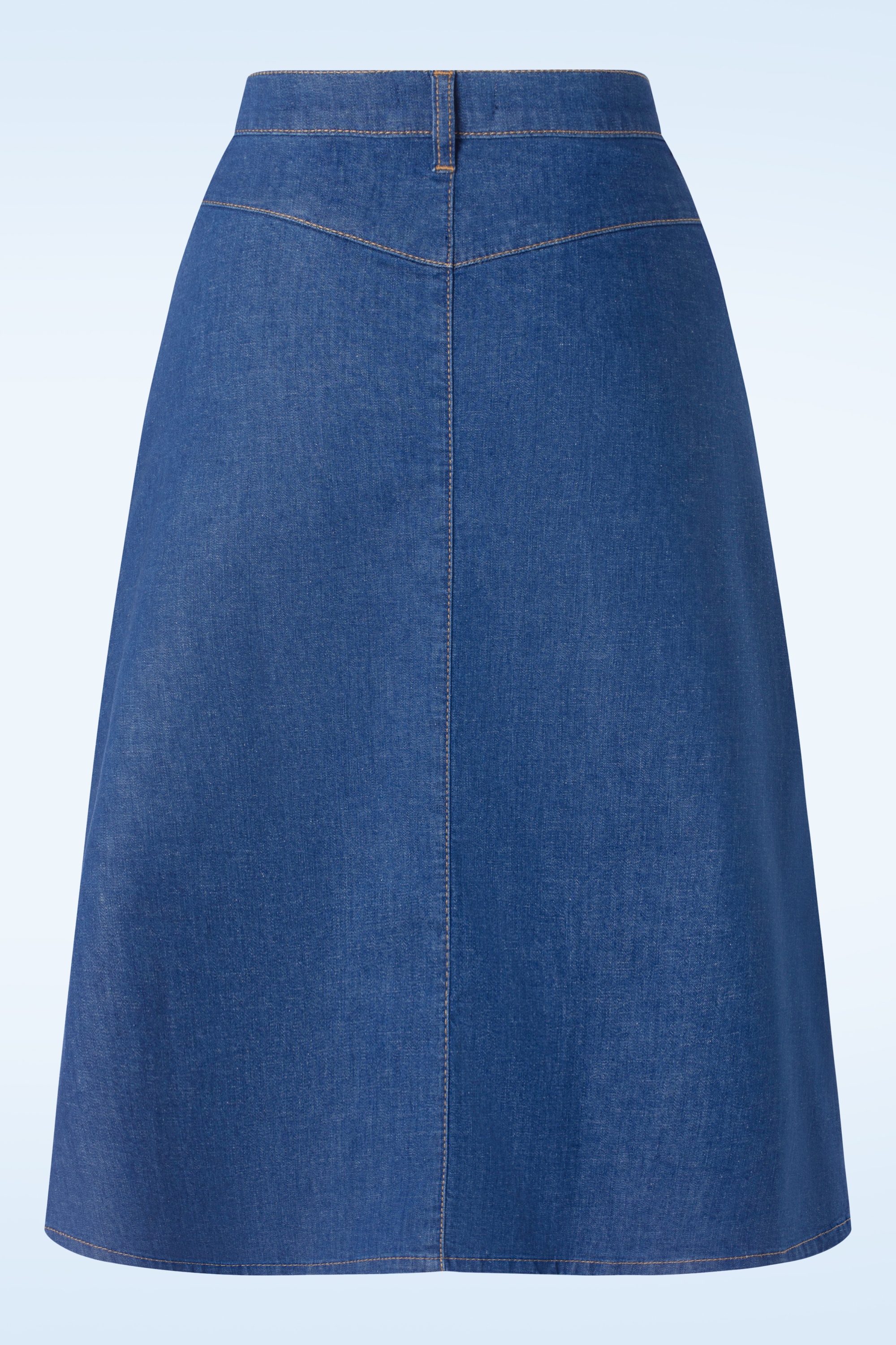 King Louie - Marie rok Chambray in denim blauw 3