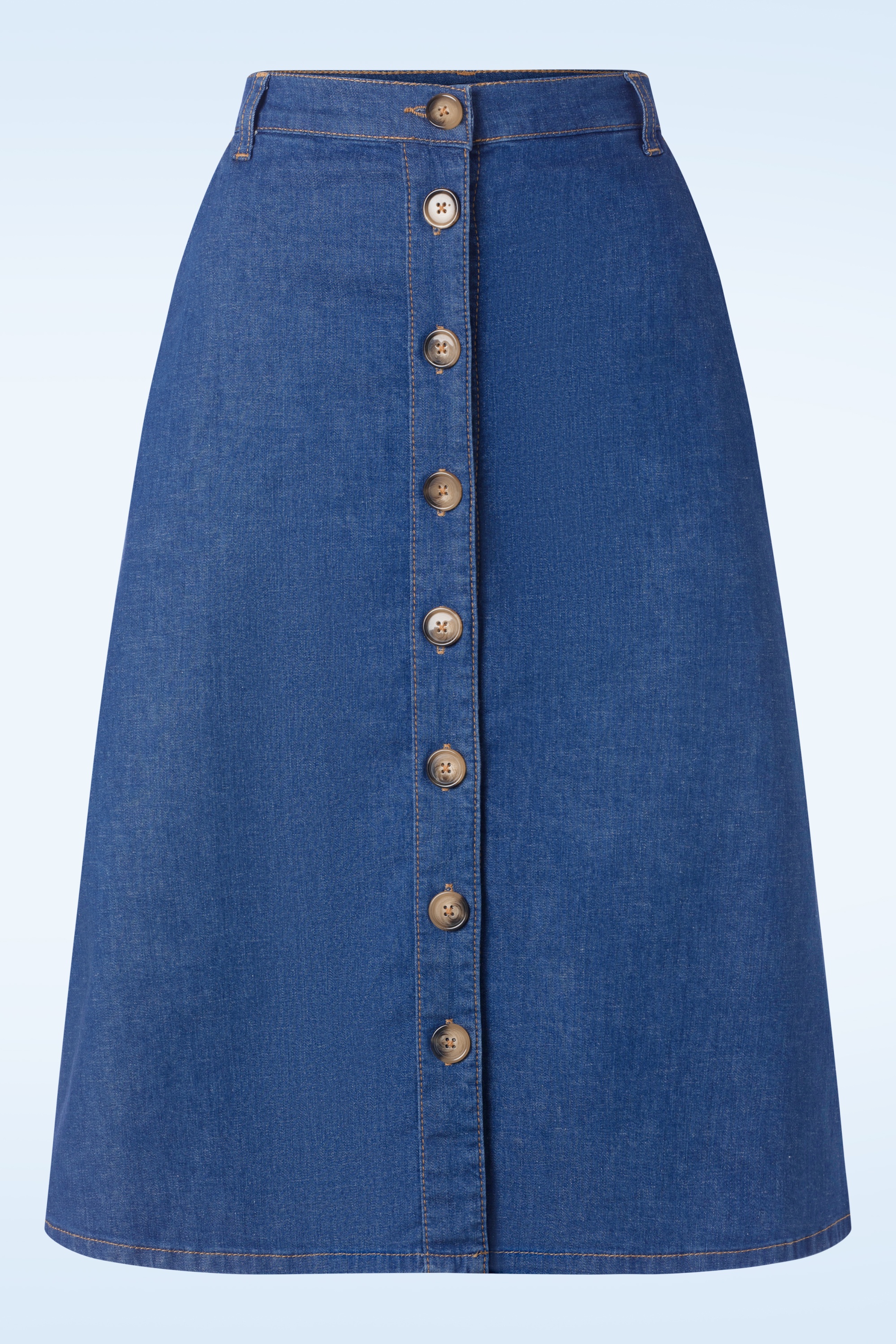 King Louie - Marie rok Chambray in denim blauw 2