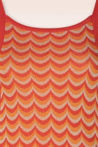 WNT Collection - Jessie Waves Midi Kleid in Orange 3