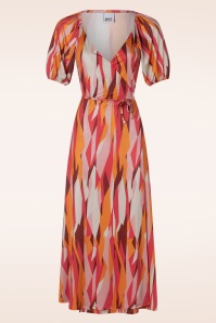 WNT Collection - Emma midi wikkel jurk in multi 2