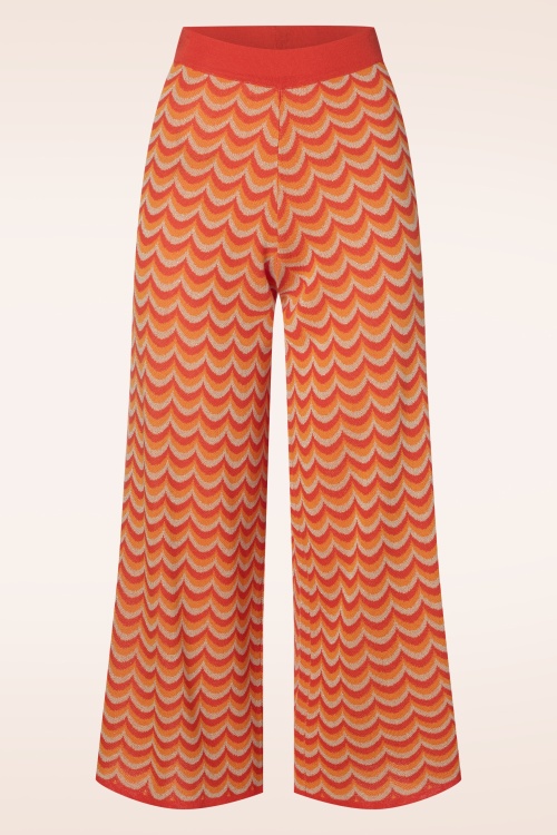 WNT Collection - Jessie Waves midi jurk in oranje