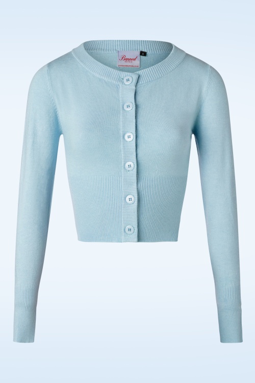 Banned Retro - 50s Dolly Cardigan in Light Blue