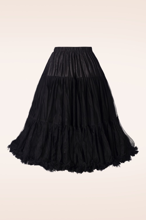 Banned Retro - Queen Size Lola Lifeforms petticoat in zwart 2