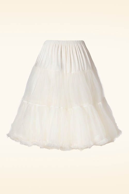 Banned Retro - Queen Size Lola Lifeforms petticoat in ivoor 2