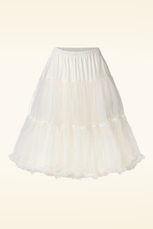 Banned Retro - Queen Size Lola Lifeforms petticoat in wit