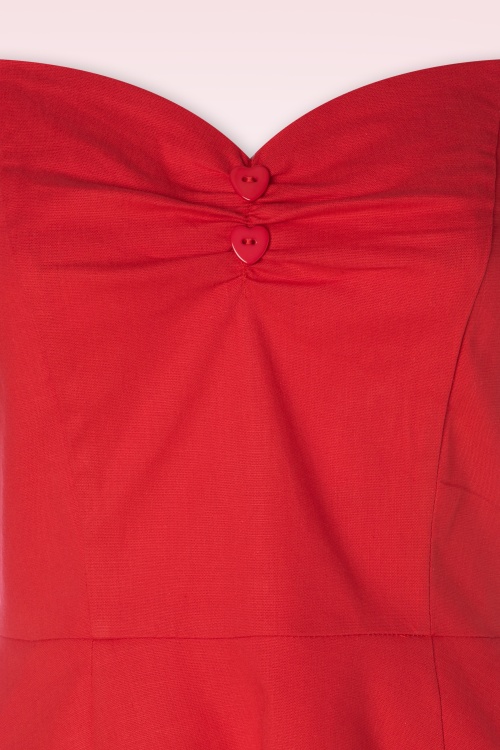 Banned Retro - Dance Day Dress in Red 3