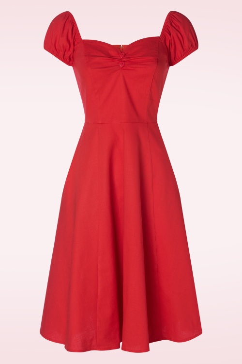 Banned Retro - Dance Day Dress in Red