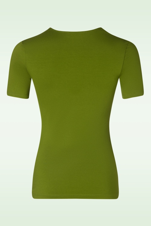 Very Cherry - Trikot Sweetheart Top in Deluxe Olive 2
