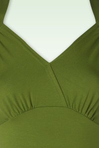 Very Cherry - Trikot Sweetheart Top in Deluxe Olive 3