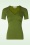 Very Cherry - 50s Sandy Short Sleeve Sweetheart Top in Olive Green