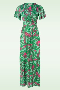 Vixen - Lola Tartan Swing Dress Années 1940 en Vert
