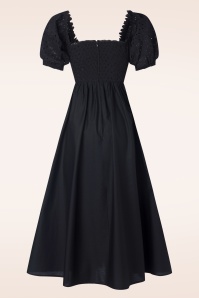 Timeless - River Embroidery swing jurk in zwart 2