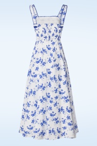 Timeless - Ivy Floral jurk in ijswit en blauw 2