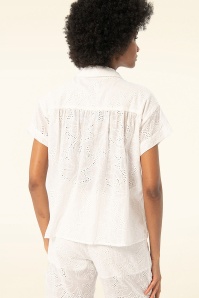 Surkana - Chemisier coupe ample Olly en broderie anglaise blanc 5