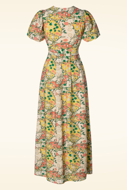 Topvintage Boutique Collection - Topvintage exclusive ~ Phoebe maxi jurk in multi 2
