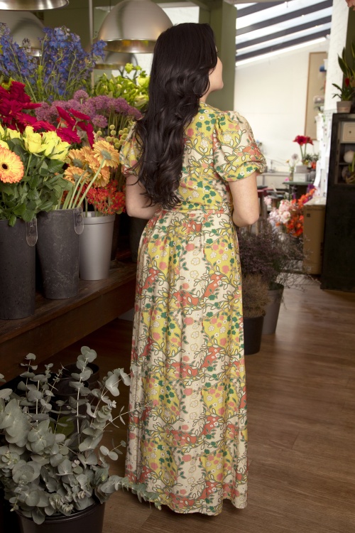 Topvintage Boutique Collection - Topvintage exclusive ~ Phoebe maxi jurk in multi 5