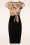 Vintage Chic for Topvintage - Elise Floral Pencil Dress in Black and Soft Yellow