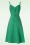 Vixen - Embroidery Sunflower Flare Dress in Green 2
