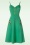 Vixen - Embroidery Sunflower Flare Dress in Green