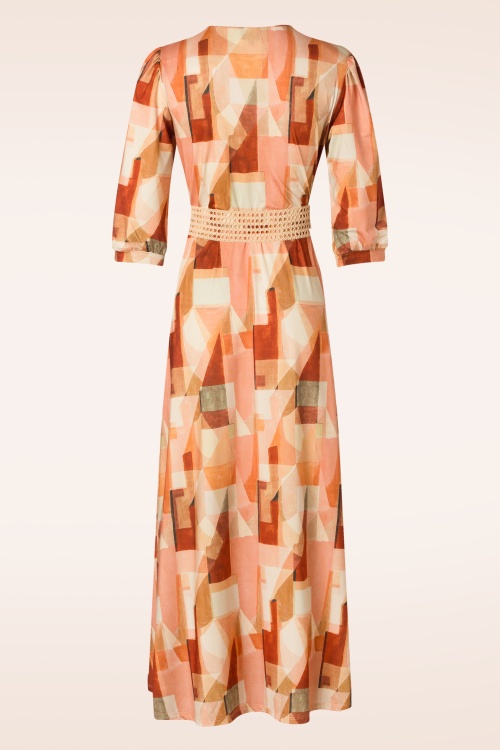 K-Design - Josie Crossover Maxi Dress in Peach 2